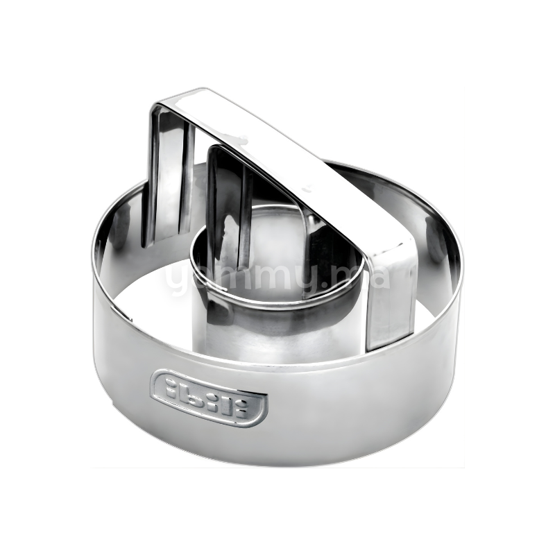 Emporte-pièce &amp; Découpoir à Beignets et Donuts Ø 9 / Ø 4 cm en Inox – Ibili 709209