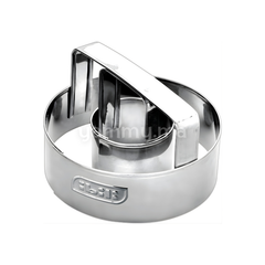 Emporte-pièce &amp; Découpoir à Beignets et Donuts Ø 9 / Ø 4 cm en Inox – Ibili 709209