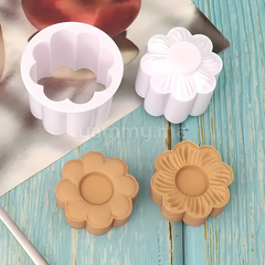 SET. 2 Emporte-pièces Tartelette avec Tampon Double Face