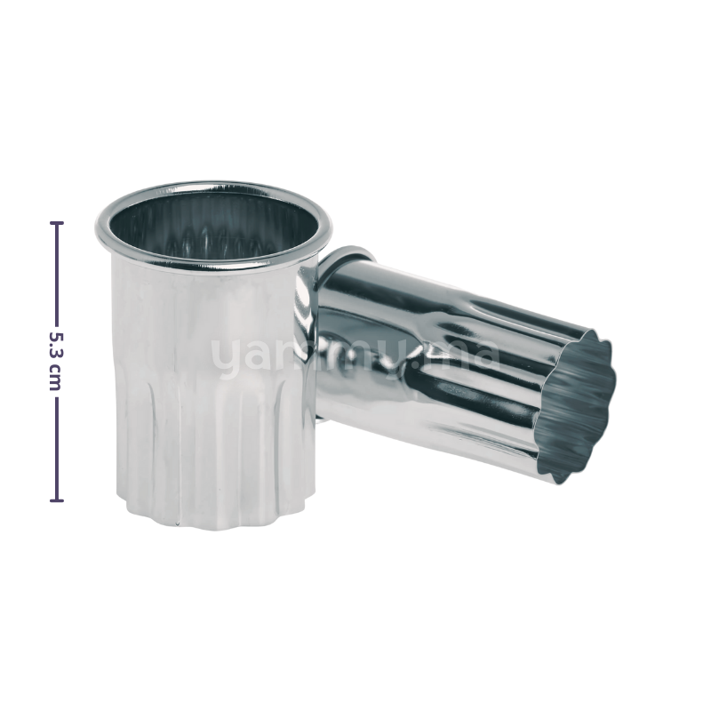 SET. 12 Emporte-pièces Ronds en Inox Hauteur 5 cm