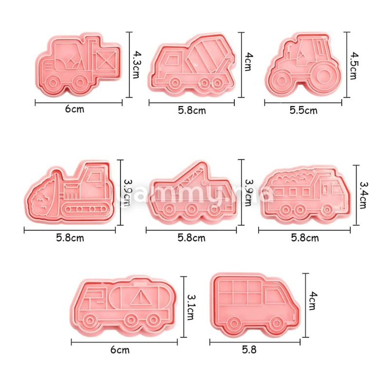 SET. 8 Emporte-piéces Camions