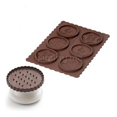 Emporte-pièce Rond avec Moule Silicone Merry Xmas