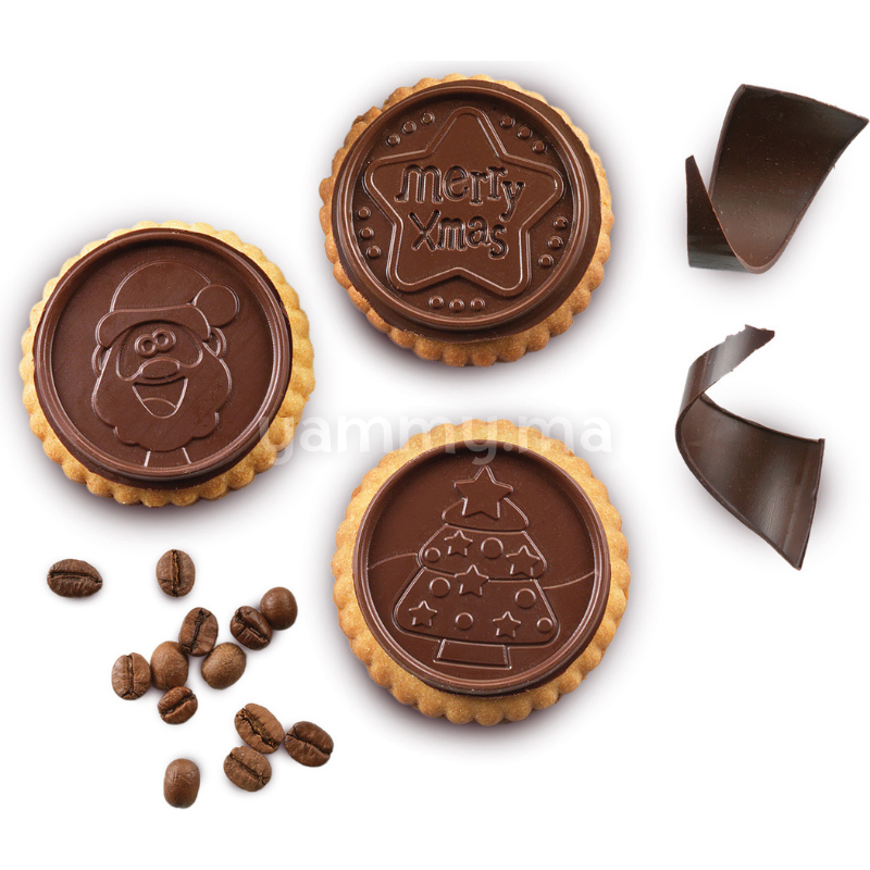 Emporte-pièce Rond avec Moule Silicone Merry Xmas
