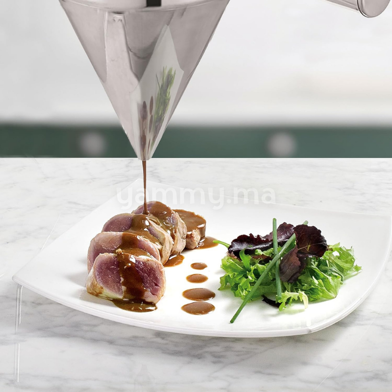 Entonnoir à Piston en Inox avec Support - Lacor 67151