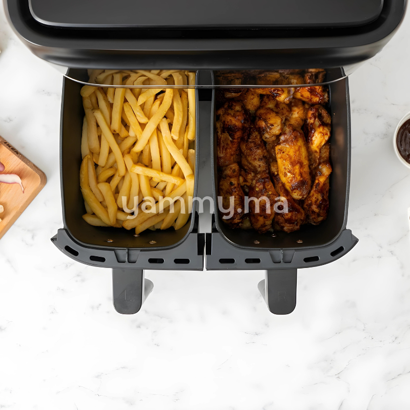 Friteuse sans Huile Air Fryer Double 2 x 4.5L - Lacor 69508
