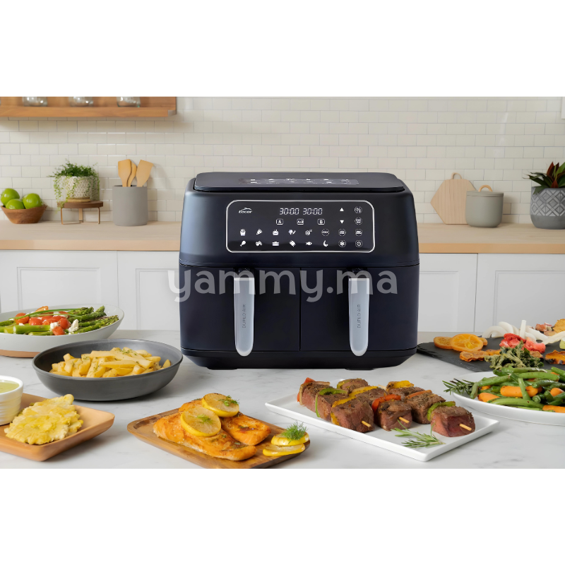 Friteuse sans Huile Air Fryer Double 2 x 4.5L - Lacor 69508