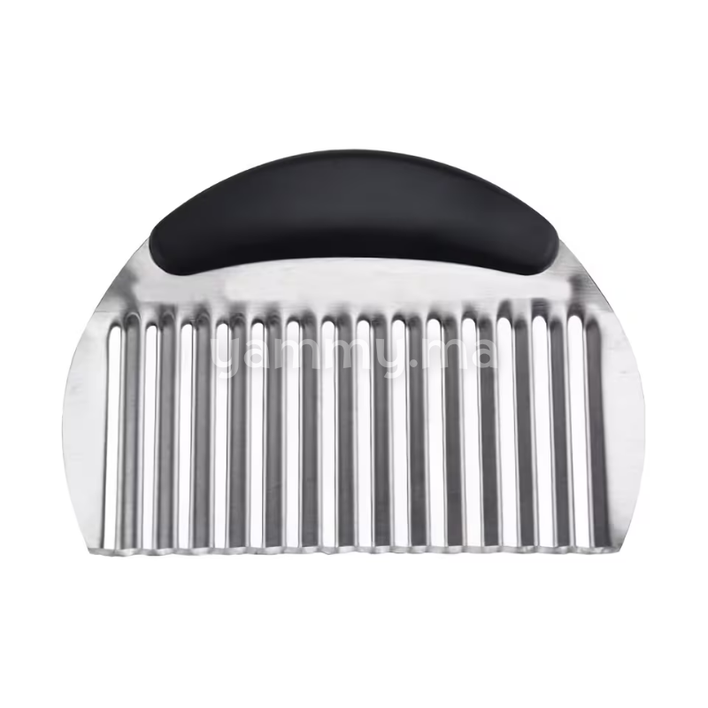 Grattoir & Coupe-Frites Zigzag 15,5 cm en Forme Demi-Ronde