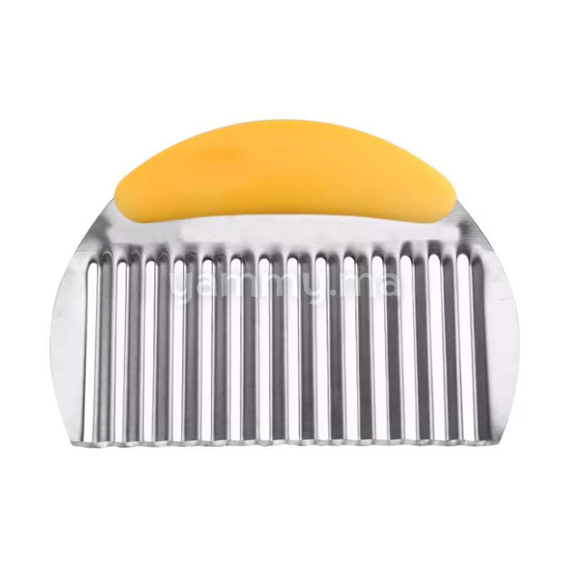Grattoir & Coupe-Frites Zigzag 15,5 cm en Forme Demi-Ronde