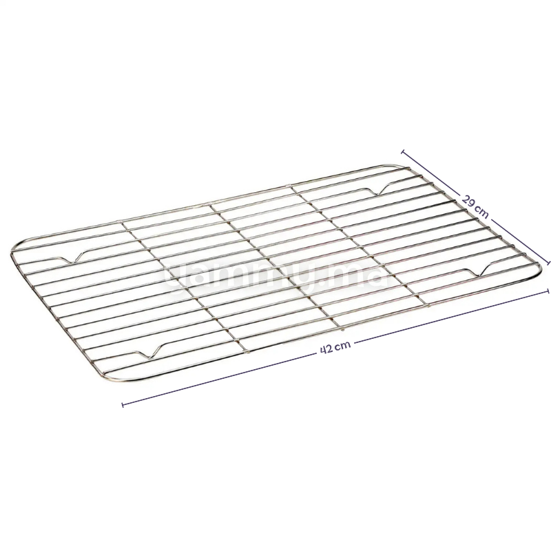 Grille Rectangulaire à Pâtisserie en Fil Chromé 29 x 42 cm