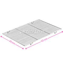 Grille à Pâtisserie Rectangulaire en Inox 30 x 40 cm