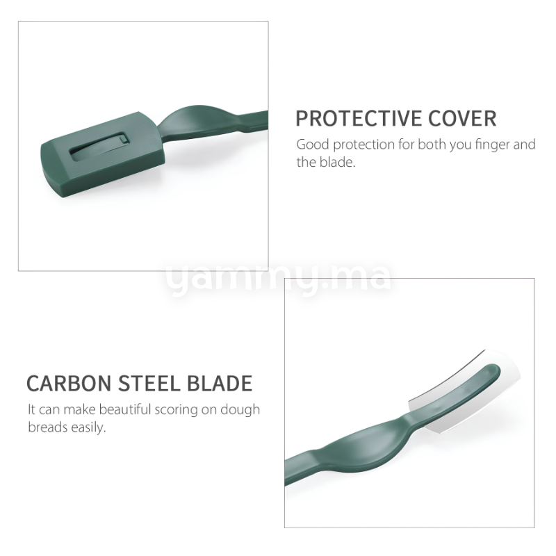 Grignette & Lame de Boulanger Verte 15 cm