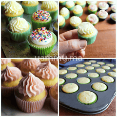 SET. 100 Caissettes à Mini Cupcakes Muffins Feuilles Tropical Vert
