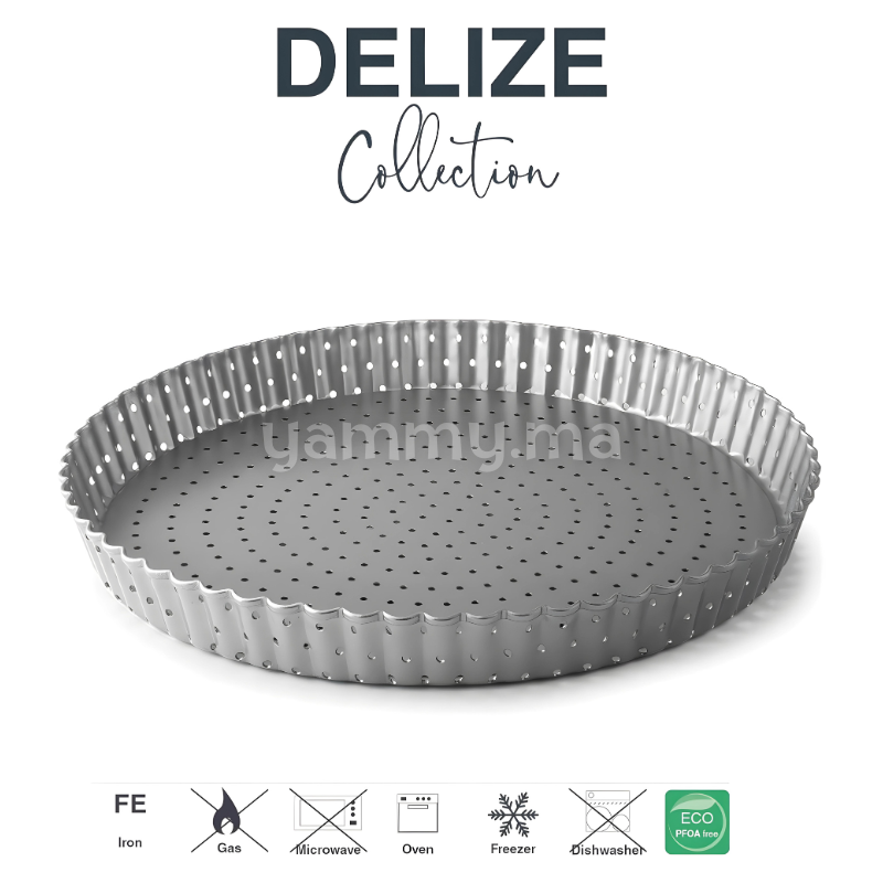Moule à Tarte Perforé 24cm Delize - Lacor 68782