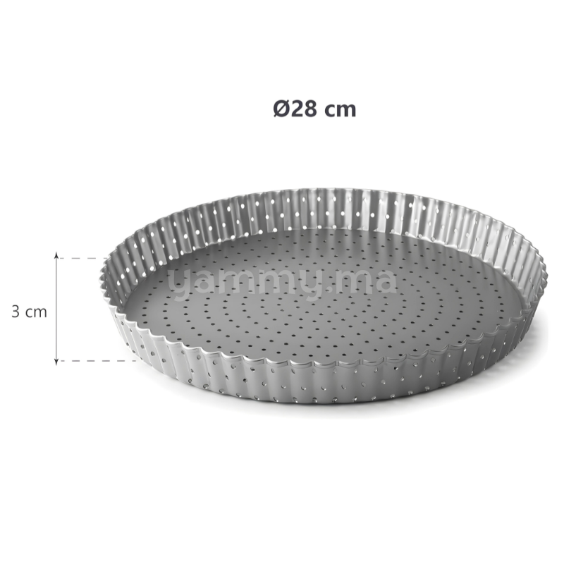 Moule à Tarte Perforé 28cm Delize - Lacor 68784