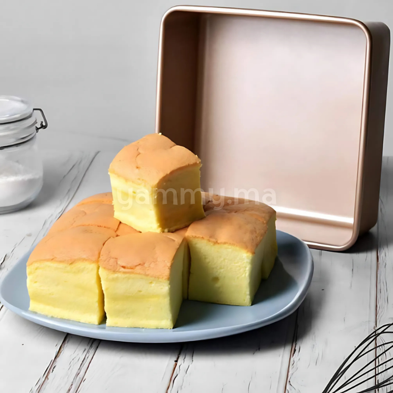 Moule à Pain Avec Couvercle 10x10x9,7cm - Anti-adhésif Doré, Idéal Pour Pain, Tartes Et Pâtisseries