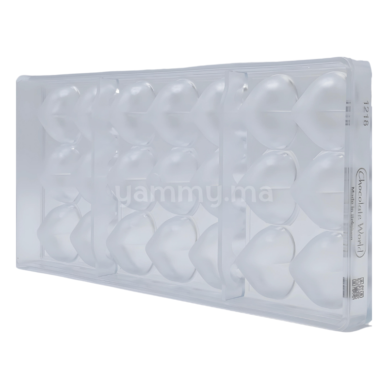 Moule Chocolat en Polycarbonate Coeur Globe "CW1218" - Chocolate World