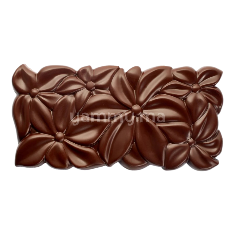 Moule Chocolat en Polycarbonate Tablette Flora 100 gr (x3) "PC5075" - Pavoni
