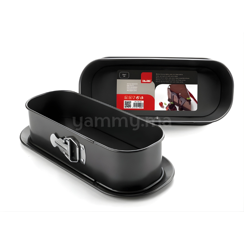 Moule Démontable Oblong Base Extra "Moka" 30 x 11 x H 8 cm - Ibili 827130