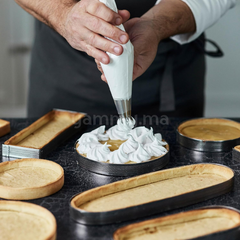 Cadre à Tartelette Ovale Perforé 12 x 5 x H 2 cm en Inox - Lacor