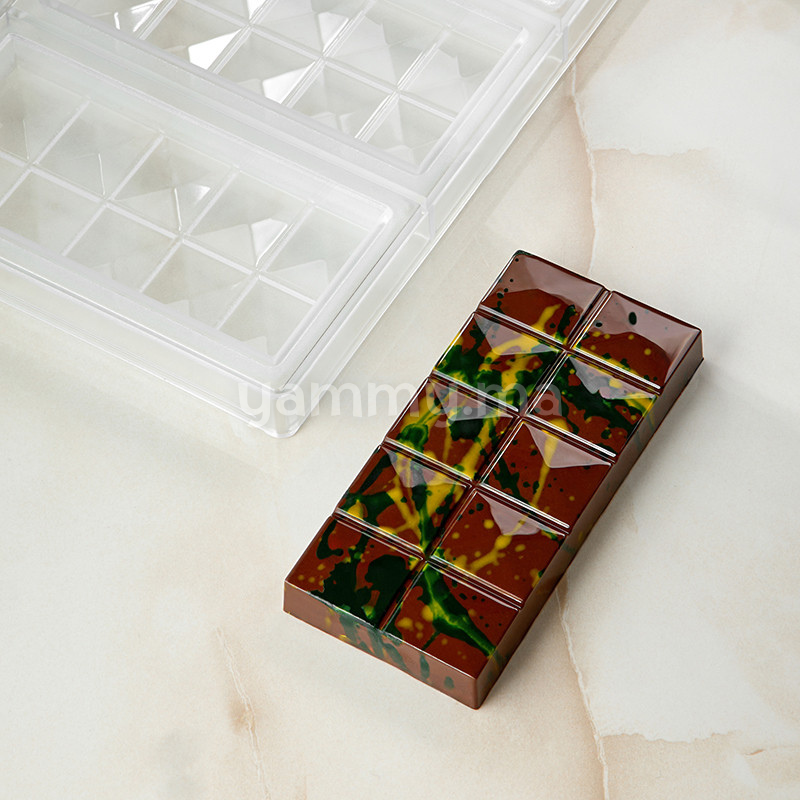 Moule Chocolat en Polycarbonate Tablette Dubai 200 gr (x3) "PC5078" - Pavoni