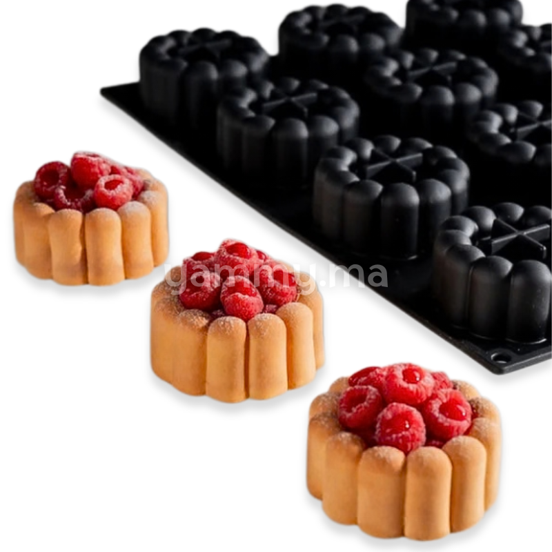 Moule Silicone Charlotte Charme Ø 7.8 x H 3.8 cm (x12) "PX43129" – Pavoni