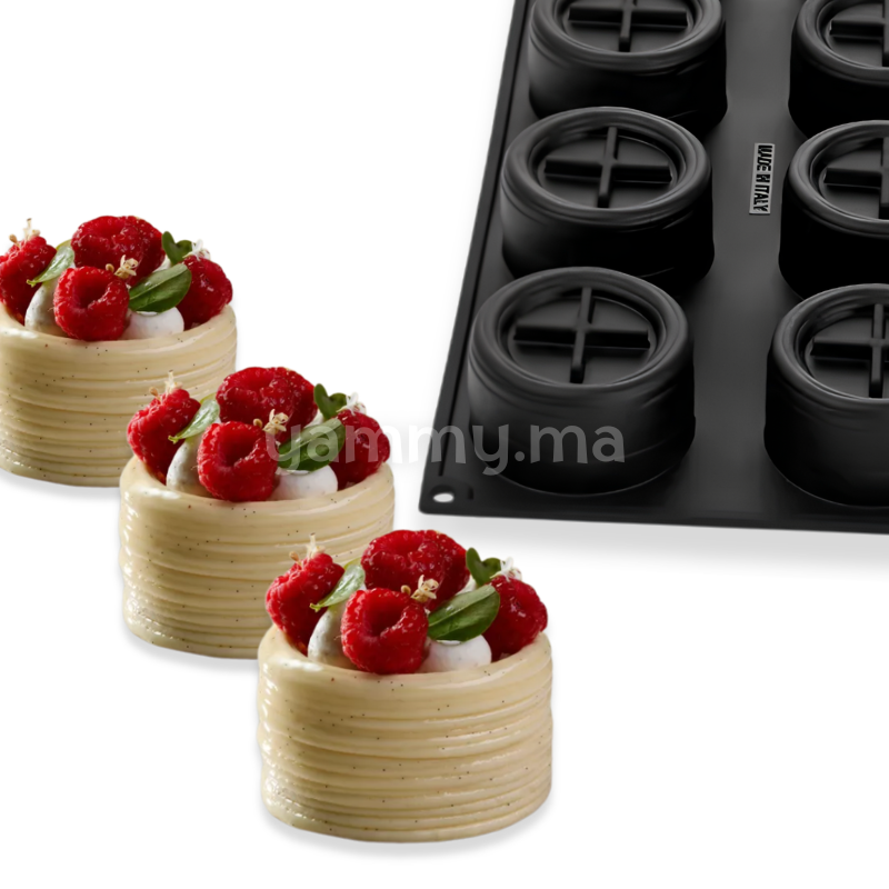 Moule Silicone Line Ø 7.3 x H 4 cm (x12) "PX43128" – Pavoni