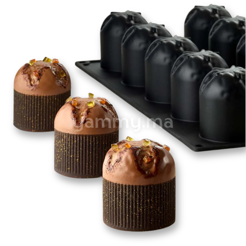 Moule Silicone Panettone Ø 5.5 x H 6.5 cm (x15) "PX43113" – Pavoni