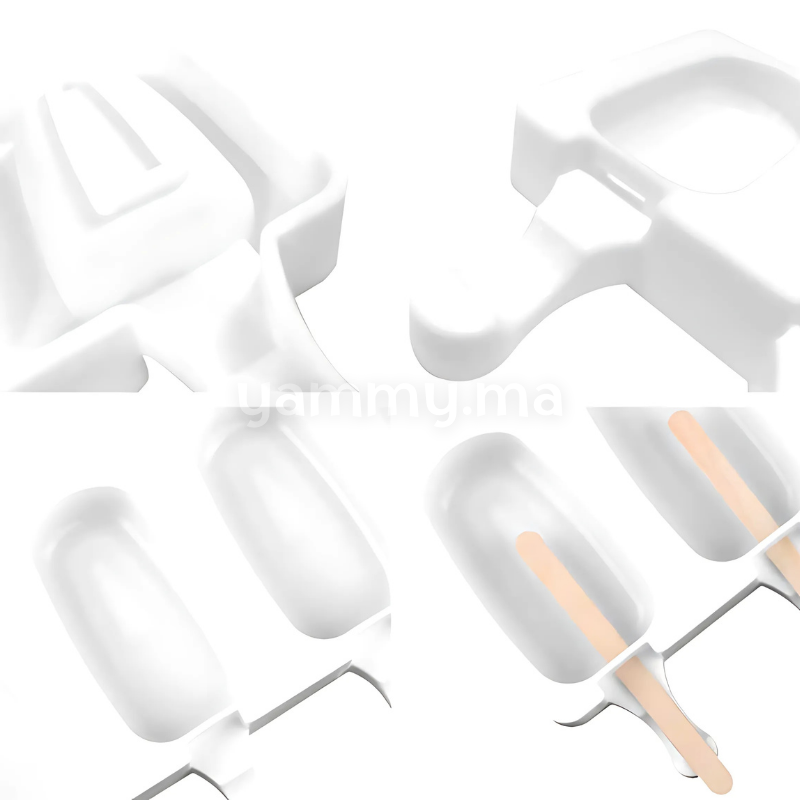 Moule Silicone à 4 Mini Glaces Classique Magnum