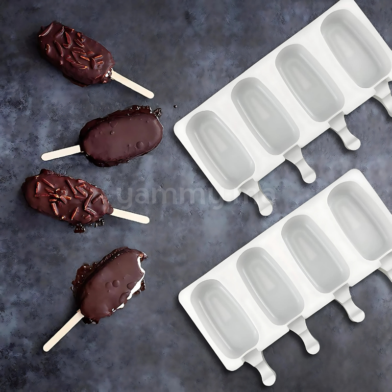 Moule Silicone à 4 Glaces Classique Magnum