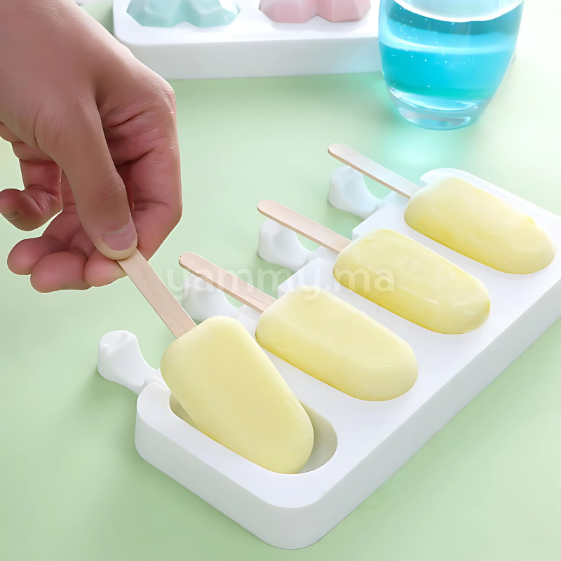 Moule Silicone à 4 Mini Glaces Classique Magnum