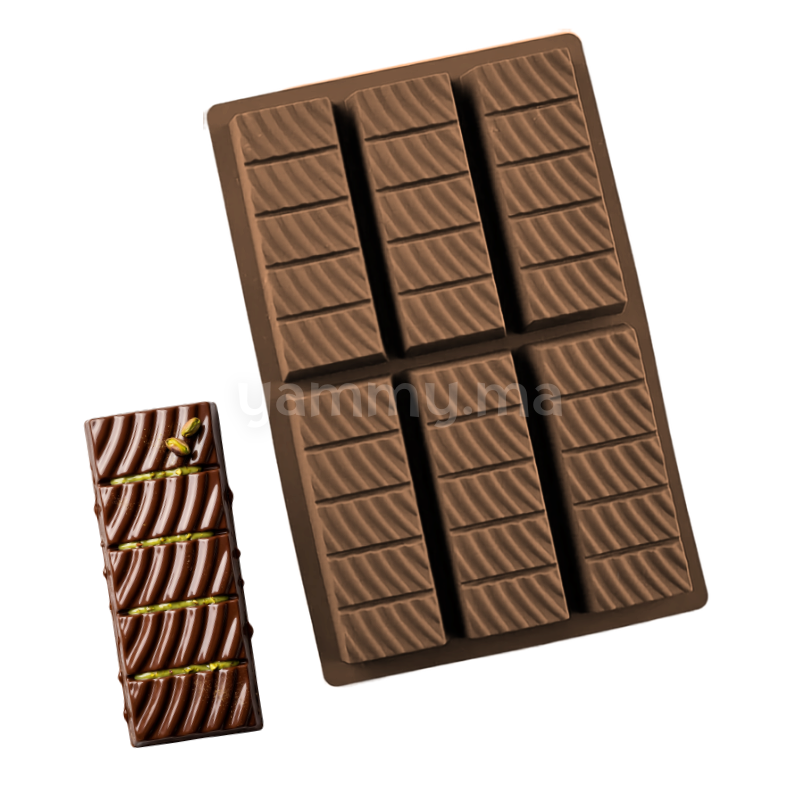 Moule Silicone Tablette Chocolat Dubai Flot (x6)