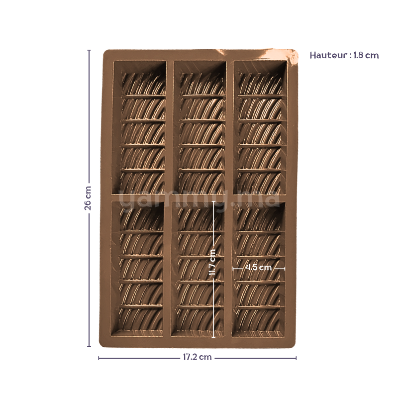 Moule Silicone Tablette Chocolat Linea (x6)