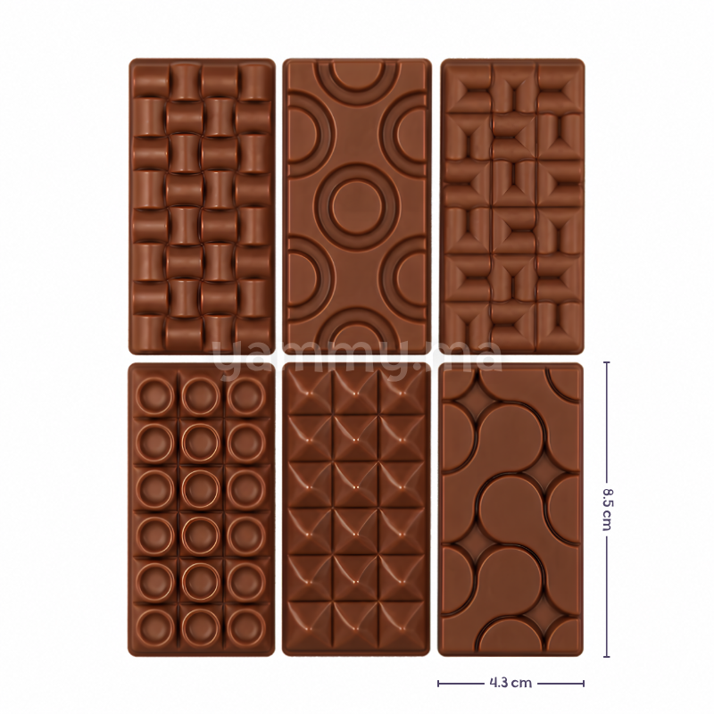Moule Silicone 6 Tablettes Bricks 4.3 x 8.5 cm