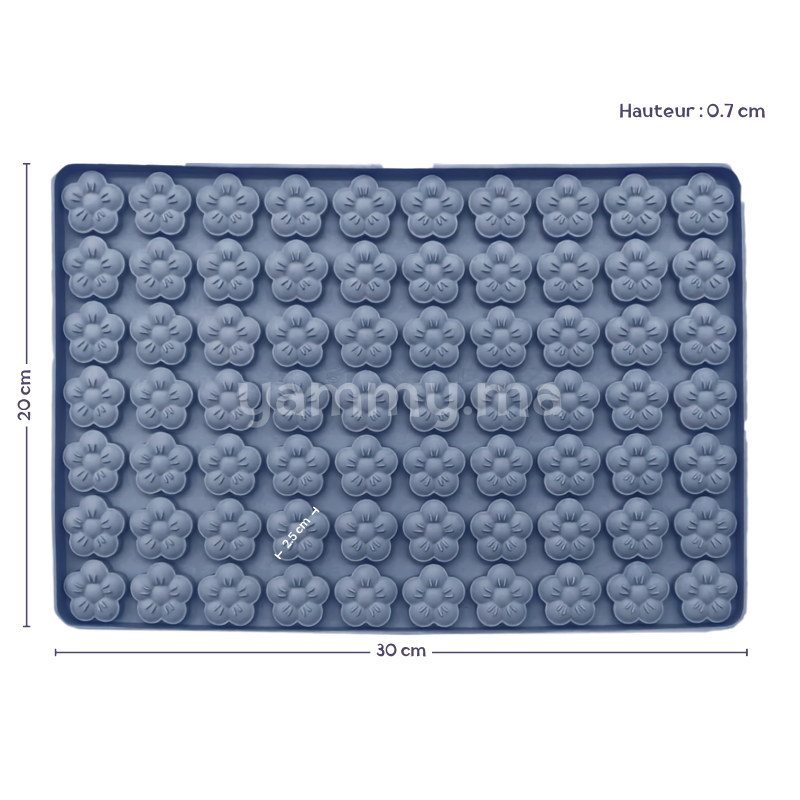 Moule Silicone Mini Fleur Blossom Ø 2.5 cm (x70)