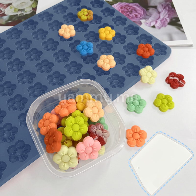 Moule Silicone Mini Fleur Blossom Ø 2.5 cm (x70)