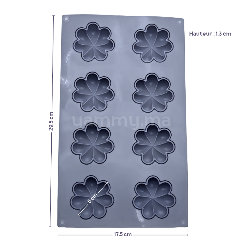 Moule Silicone Blossom Ø 5 cm (x8)