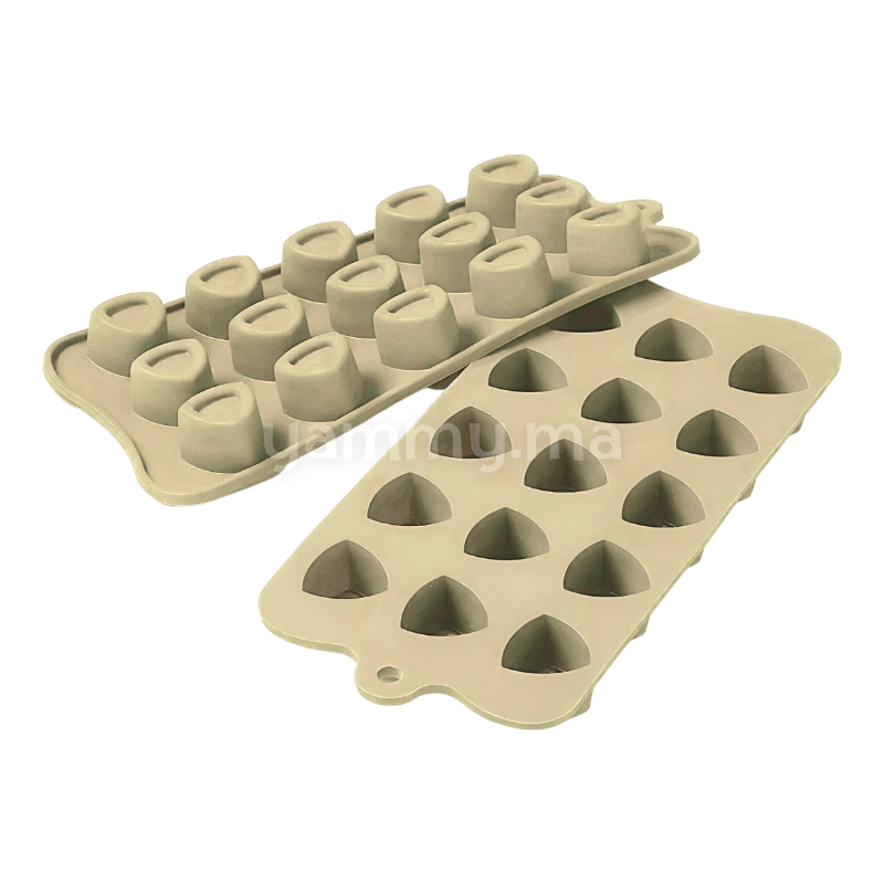 Moule Silicone à Chocolat Prisme Triangulaire (x15)