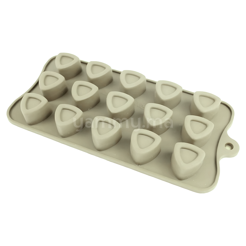 Moule Silicone à Chocolat Prisme Triangulaire (x15)