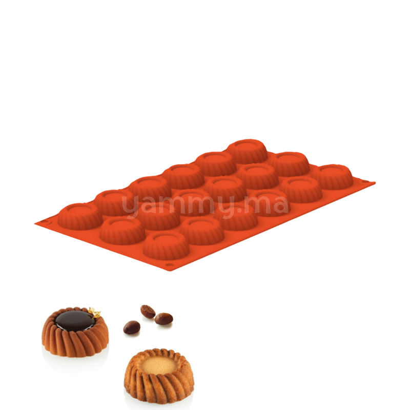 Moule Silicone Kasbah Rond "SF444" (x18) - Silikomart