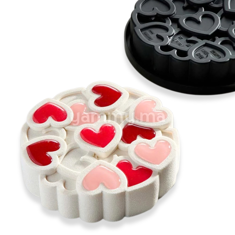 Moule Silicone Eros 2.0 Coeurs Ø 18 cm "KE099" - Pavoni