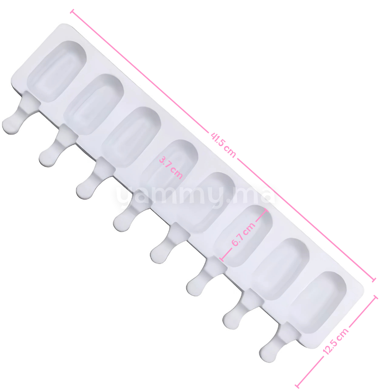 Moule Silicone à 8 Mini Glaces Magnum Classique