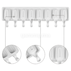Moule Silicone à 8 Mini Glaces Magnum Classique
