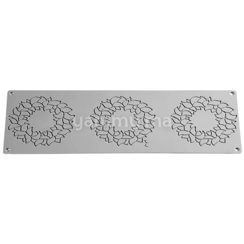 Moule Silicone Décor Rond Feuillage Ø 11.5 cm (x3) "GG060" - Pavoni