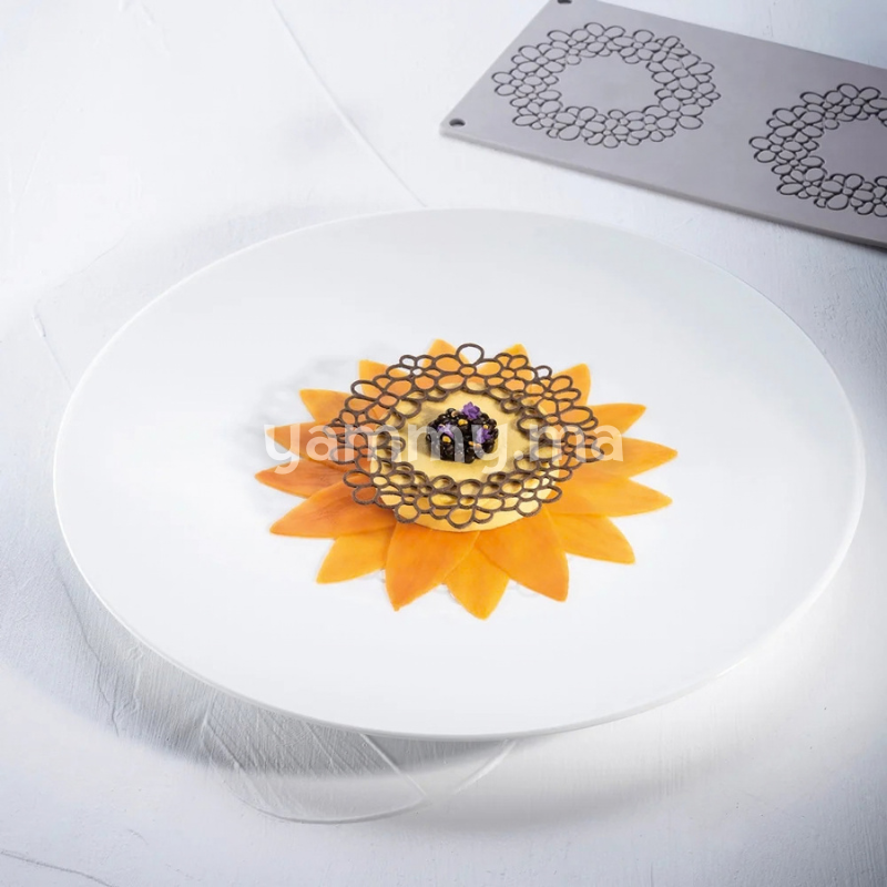 Moule Silicone Décor Rond Jasmine Ø 11.5 cm (x3) "GG061" - Pavoni