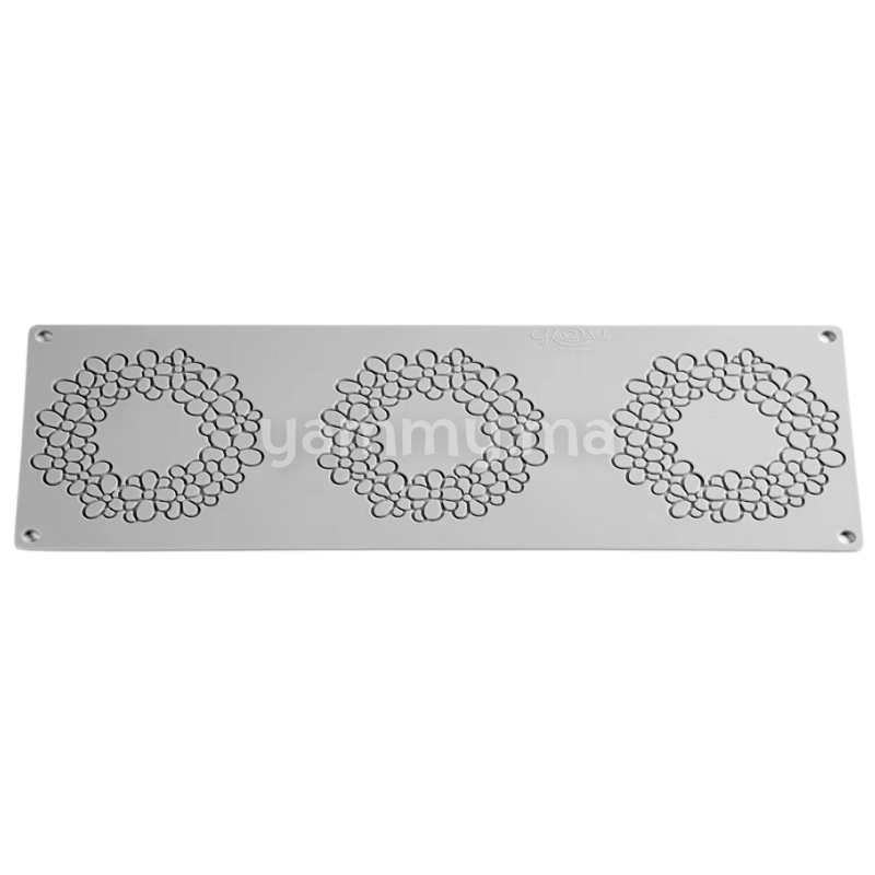 Moule Silicone Décor Rond Jasmine Ø 11.5 cm (x3) "GG061" - Pavoni