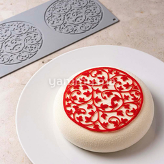 Moule Silicone Décor Rond Jardin Ø 14 cm (x2) "GG074" - Pavoni