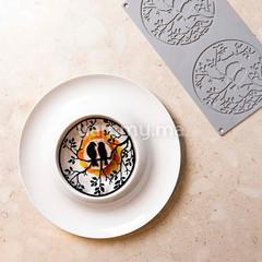 Moule Silicone Décor Rond Me & You Ø 14 cm (x2) "GG072" - Pavoni