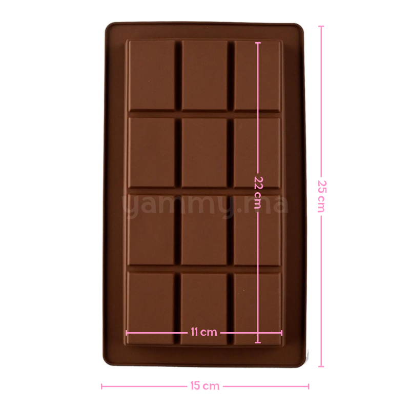 Moule Silicone Grand Tablette Chocolat Dubai 11x22cm