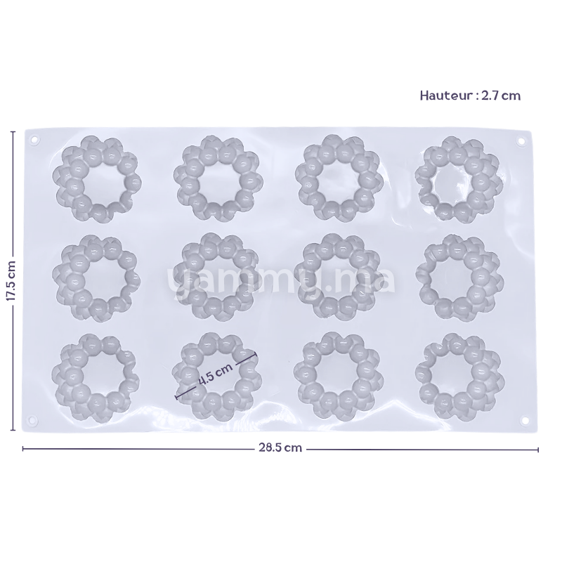 Moule Silicone Nuage Ø 4.5 cm (x12)