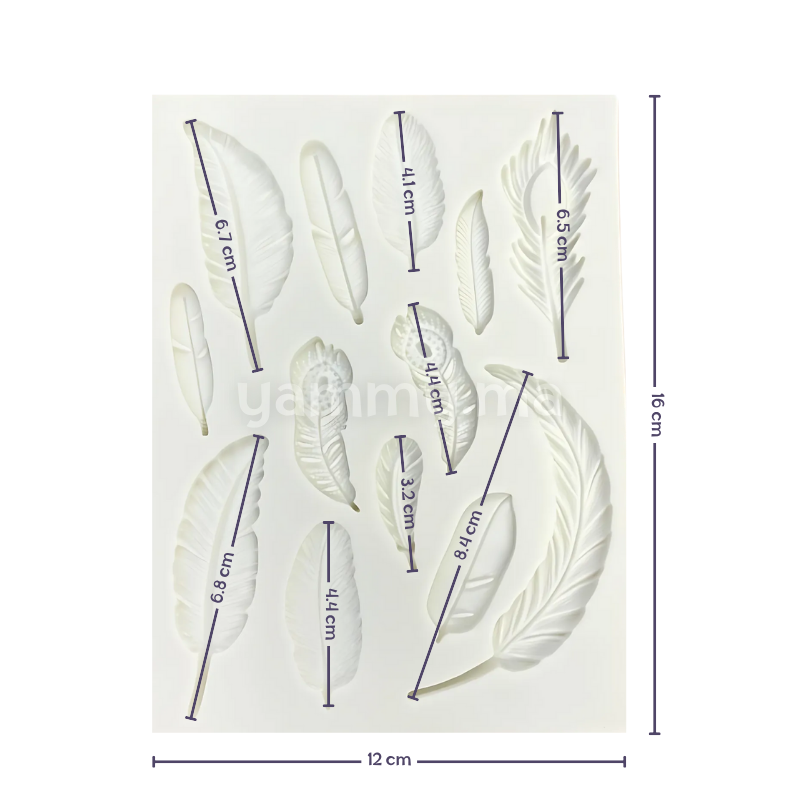 Moule Silicone 13 Plumes
